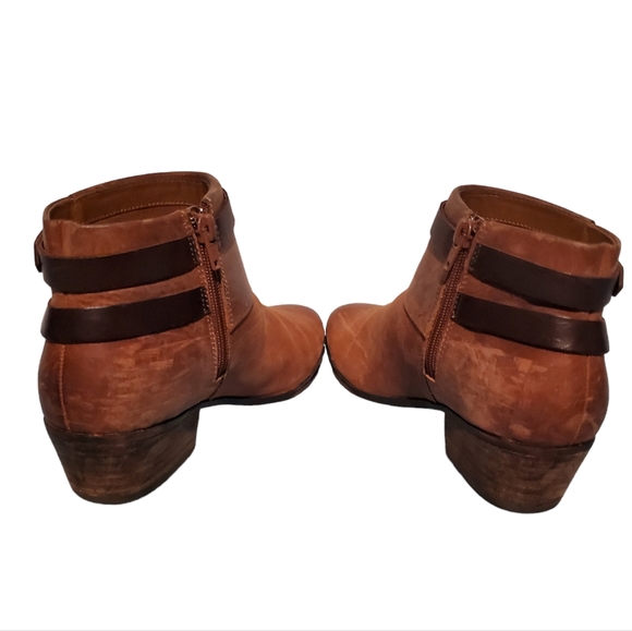 Clarks Brown Zip-Up Ankle Booties Boots Women's Size 7.5M - Picture 6 of 9